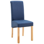 Dining Chairs 2 pcs Blue Fabric