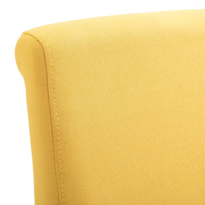 Dining Chairs 2 pcs Yellow Fabric