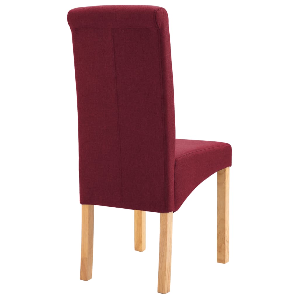 Dining Chairs 4 pcs Red Fabric