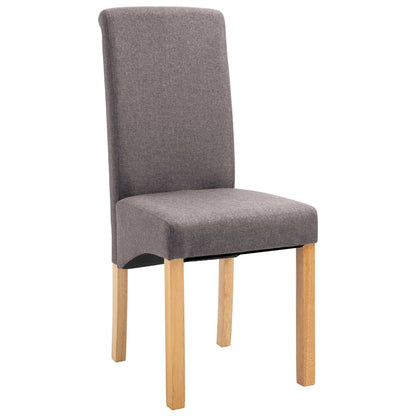 Dining Chairs 2 pcs Taupe Fabric