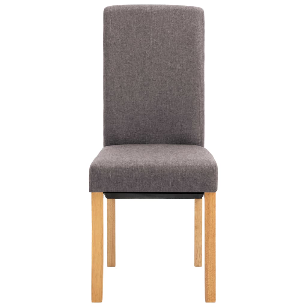 Dining Chairs 2 pcs Taupe Fabric