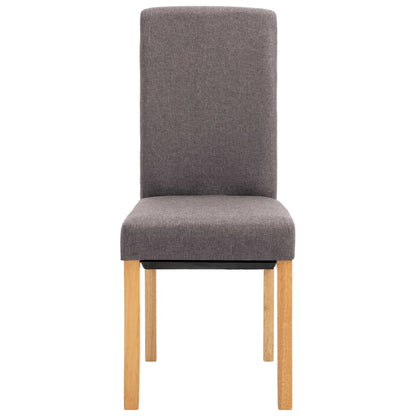 Dining Chairs 2 pcs Taupe Fabric