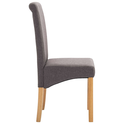 Dining Chairs 2 pcs Taupe Fabric