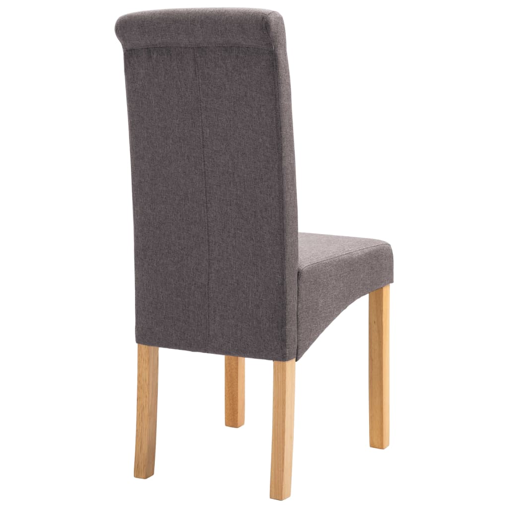 Dining Chairs 2 pcs Taupe Fabric