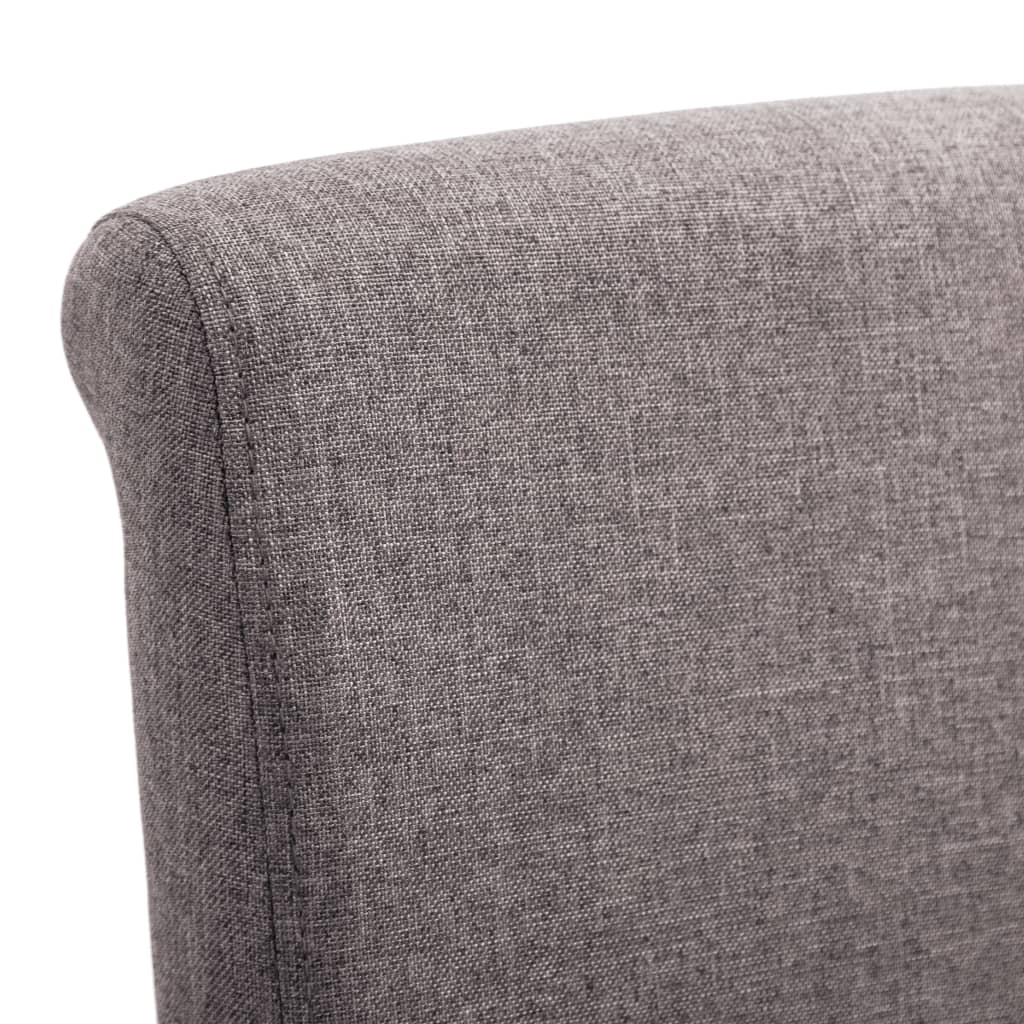 Dining Chairs 2 pcs Taupe Fabric