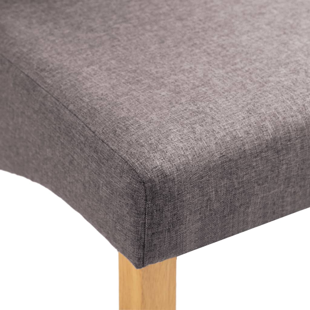 Dining Chairs 2 pcs Taupe Fabric