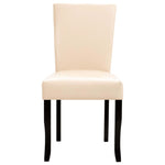 Dining Chairs 2 pcs faux Leather Cream