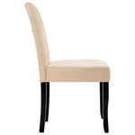 Dining Chairs 2 pcs faux Leather Cream