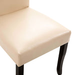 Dining Chairs 2 pcs faux Leather Cream