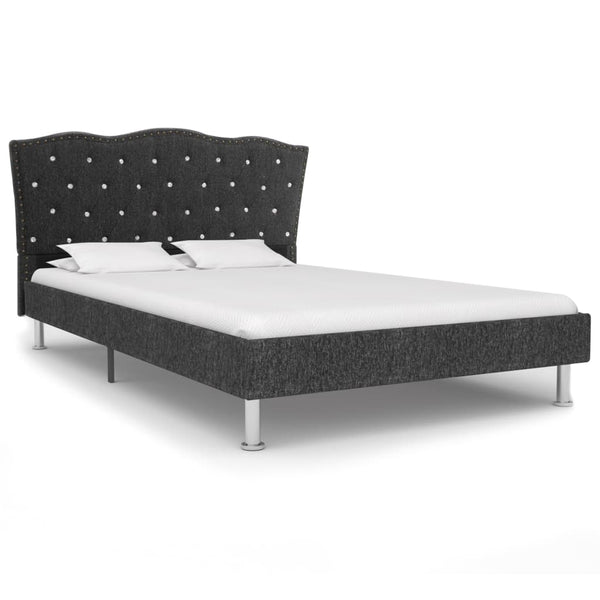  Bed Frame Dark Grey Fabric King Single