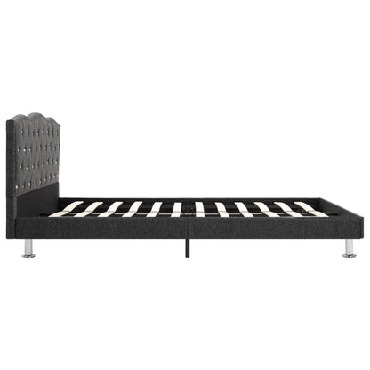 Bed Frame Dark Grey Fabric 106x203 cm King Single
