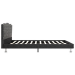 Bed Frame Dark Grey Fabric King Single