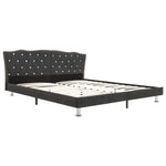 Bed Frame Dark Grey Fabric  Queen