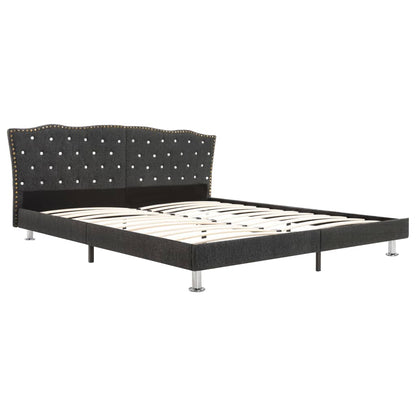 Bed Frame Dark Grey Fabric 183x203 cm King
