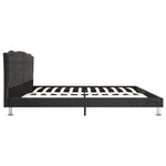 Bed Frame Dark Grey Fabric  King