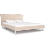 Bed Frame Cream Fabric  Double