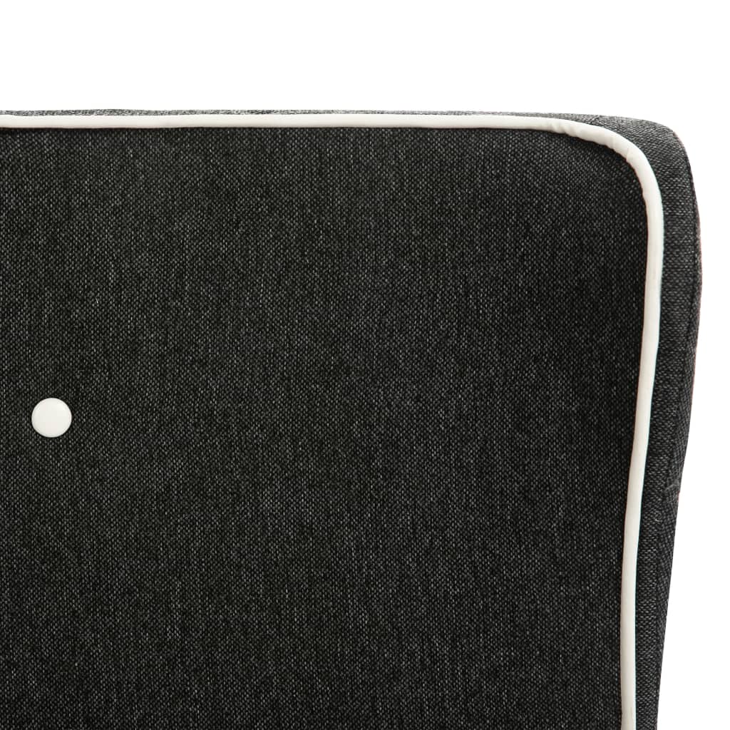 Bed Frame Dark Grey Burlap 153x203 cm Queen