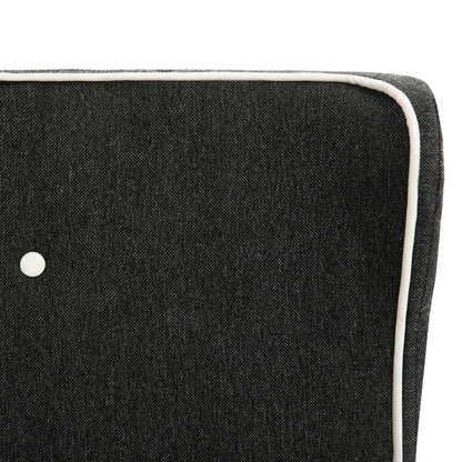 Bed Frame Dark Grey Burlap 153x203 cm Queen