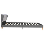 Bed Frame Light Grey Fabric  Double