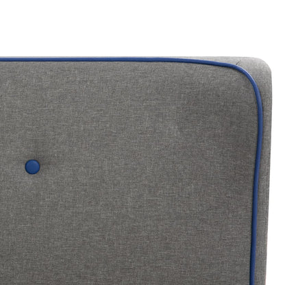 Bed Frame Light Grey Fabric 137x187 cm Double