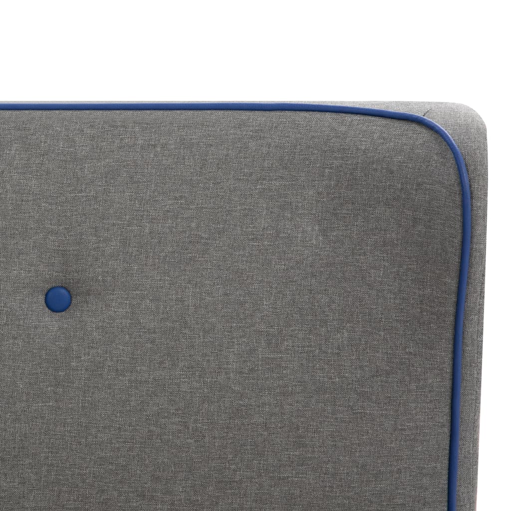 Bed Frame Light Grey Fabric 153x203 cm Queen