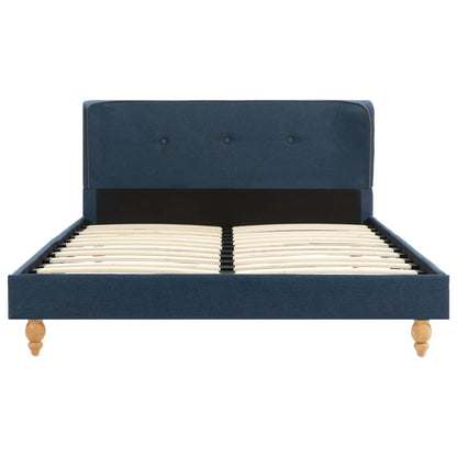 Bed Frame Blue Fabric 106x203 cm  King Single