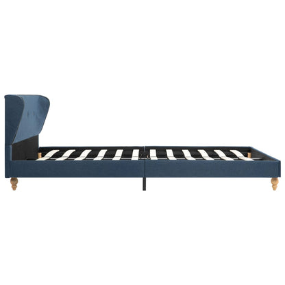 Bed Frame Blue Fabric 106x203 cm  King Single