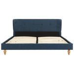 Bed Frame Blue Fabric   Double