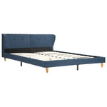 Bed Frame Blue Fabric   Queen