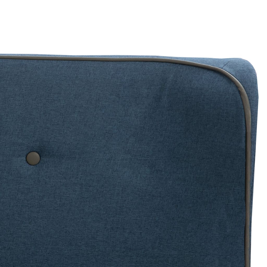 Bed Frame Blue Fabric 153x203 cm  Queen