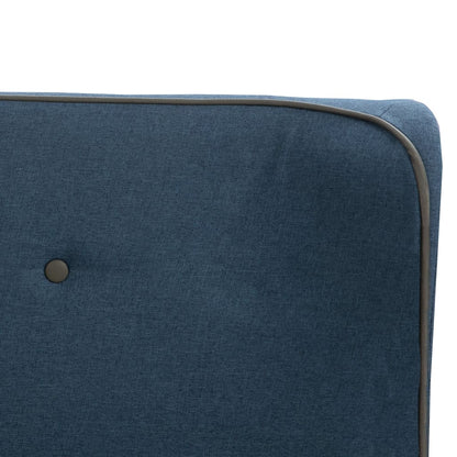Bed Frame Blue Fabric 153x203 cm  Queen