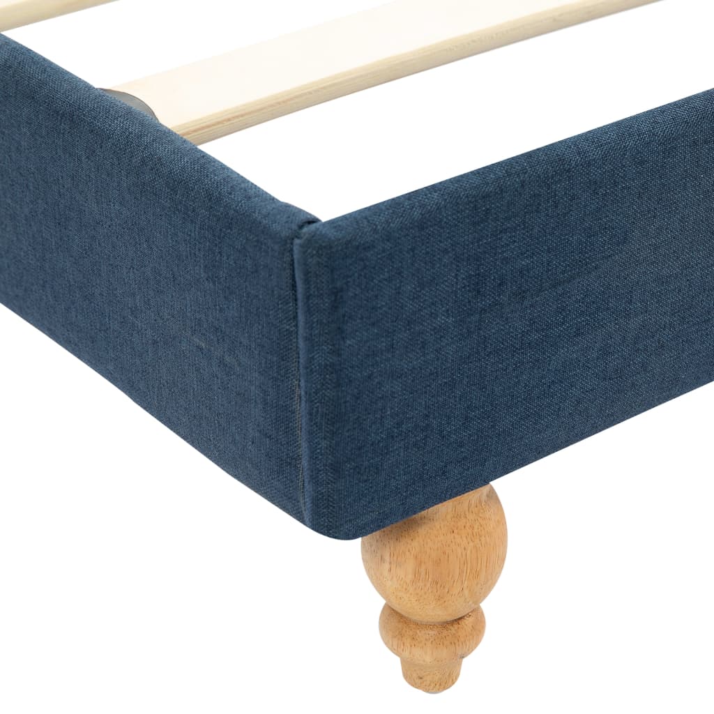 Bed Frame Blue Fabric 153x203 cm  Queen