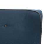 Bed Frame Blue Fabric   King