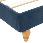 Bed Frame Blue Fabric   King