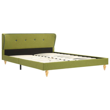 Bed Frame Green Fabric 137x187 cm  Double