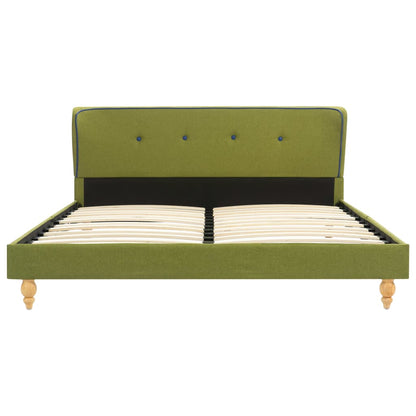 Bed Frame Green Fabric 137x187 cm  Double