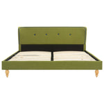 Bed Frame Green Fabric   Double