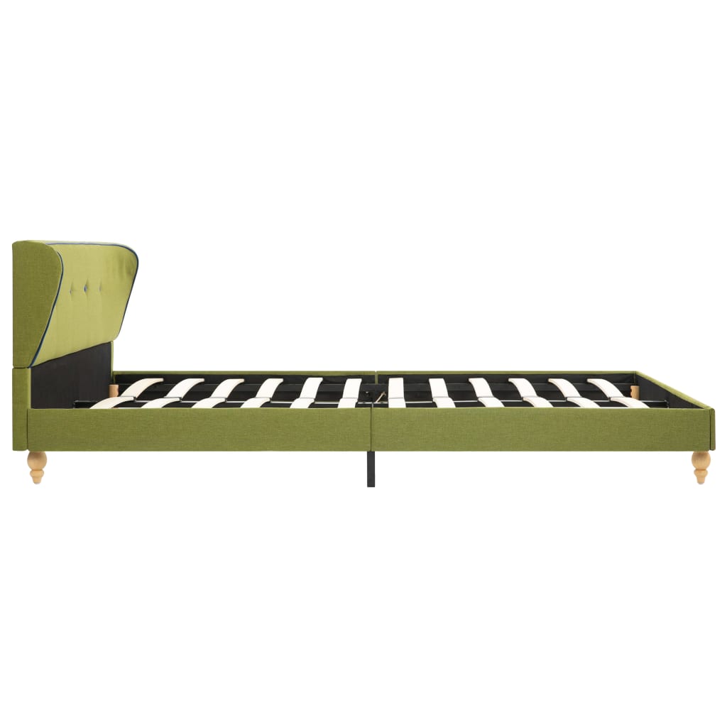 Bed Frame Green Fabric 137x187 cm  Double