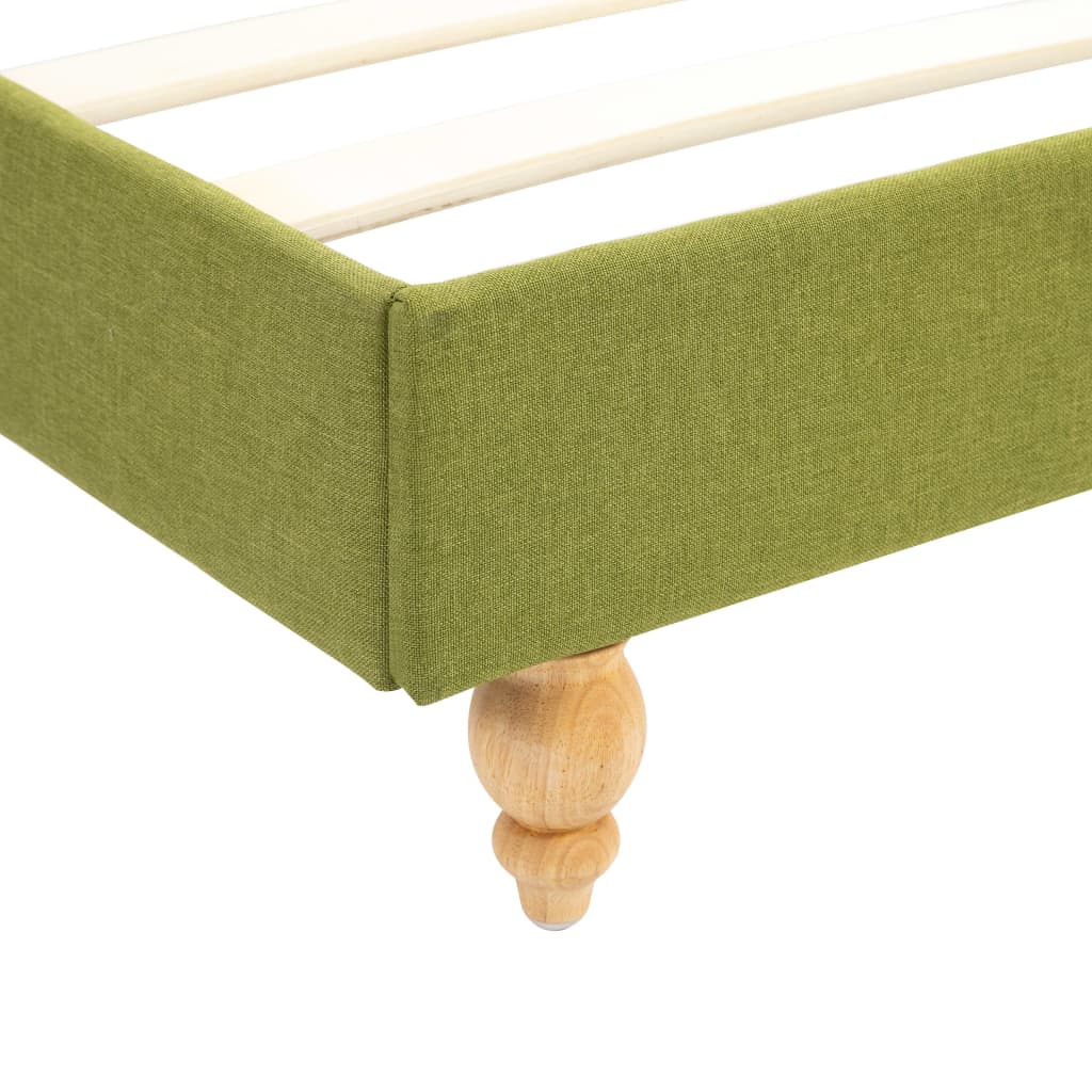 Bed Frame Green Fabric 137x187 cm  Double