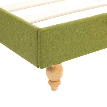 Bed Frame Green Fabric 137x187 cm  Double