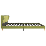 Bed Frame Green Fabric   Queen