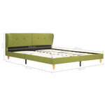 Bed Frame Green Fabric   Queen
