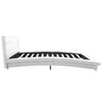 Bed Frame White Leather Double