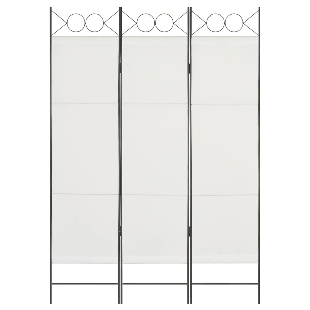 3-Panel Room Divider White 120x180 cm