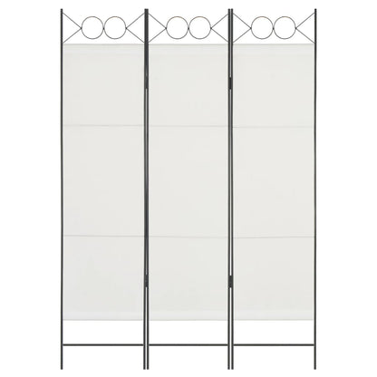 3-Panel Room Divider White 120x180 cm