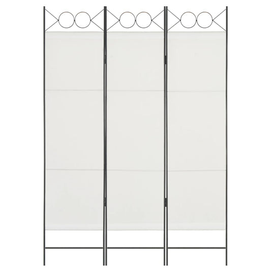 3-Panel Room Divider White 120x180 cm