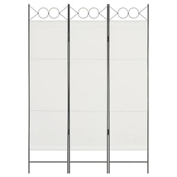 3-Panel Room Divider White 120x180 cm