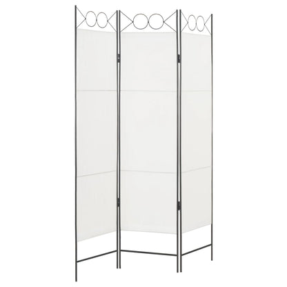 3-Panel Room Divider White 120x180 cm