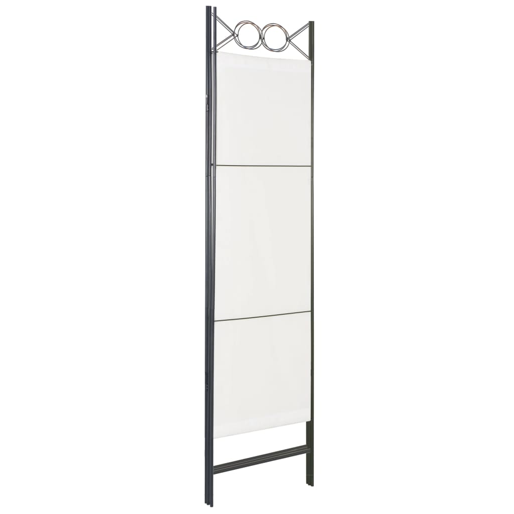 3-Panel Room Divider White 120x180 cm