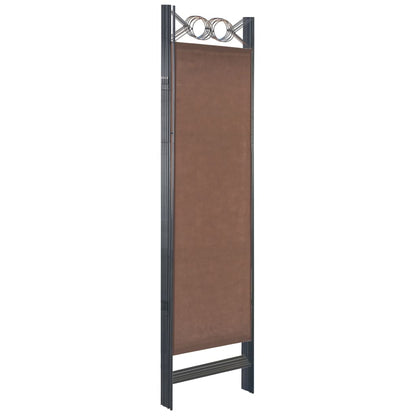 6-Panel Room Divider Brown 240x180 cm